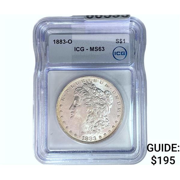 1883-O Morgan Silver Dollar ICG MS63