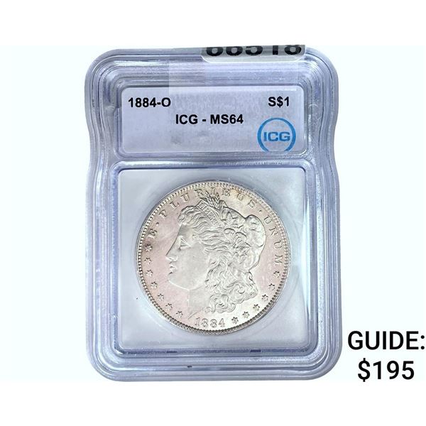 1884-O Morgan Silver Dollar ICG MS64