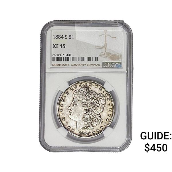 1884-S Morgan Silver Dollar NGC XF45