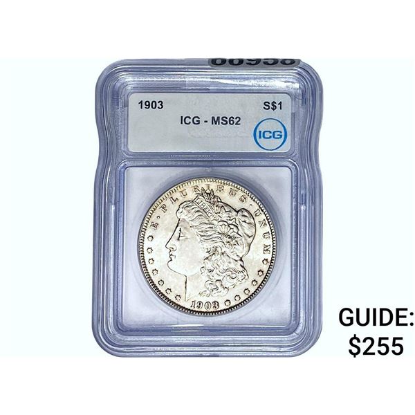 1903 Morgan Silver Dollar ICG MS62
