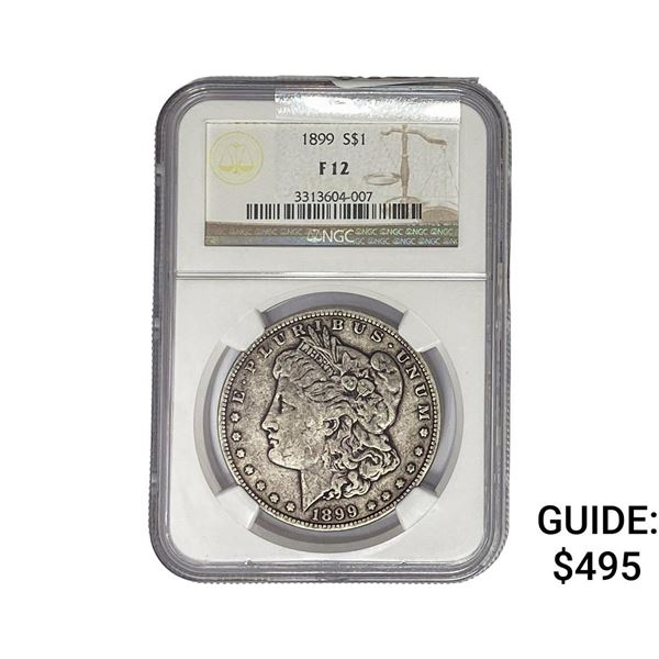 1899 Morgan Silver Dollar NGC F12