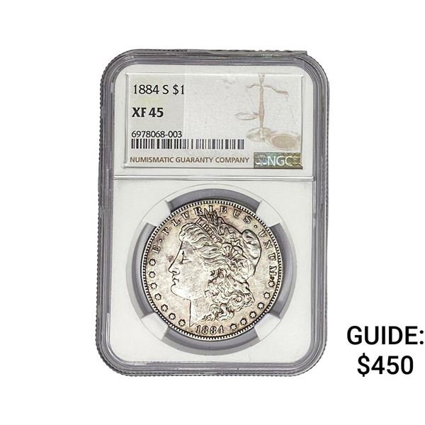 1884-S Morgan Silver Dollar NGC XF45