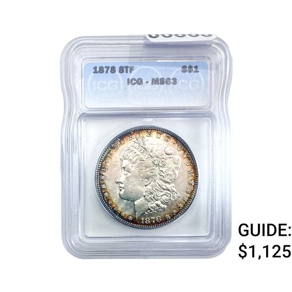 1878 8TF Morgan Silver Dollar ICG MS63