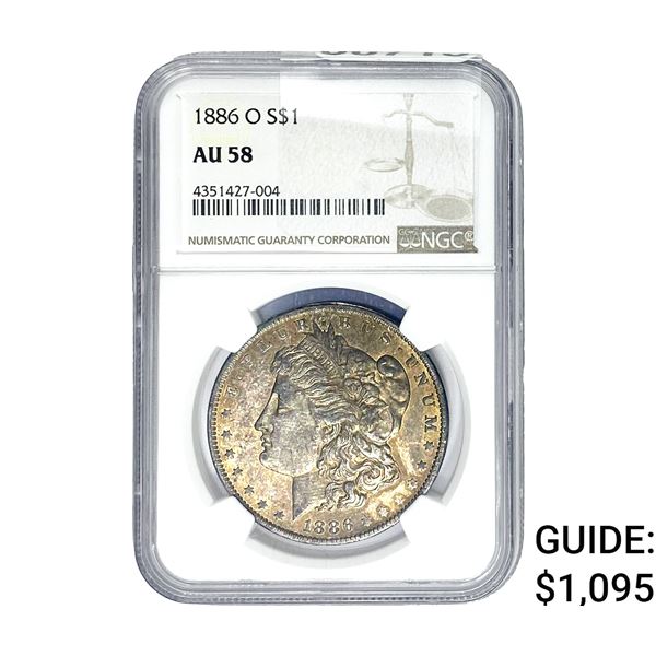 1886-O Morgan Silver Dollar NGC AU58