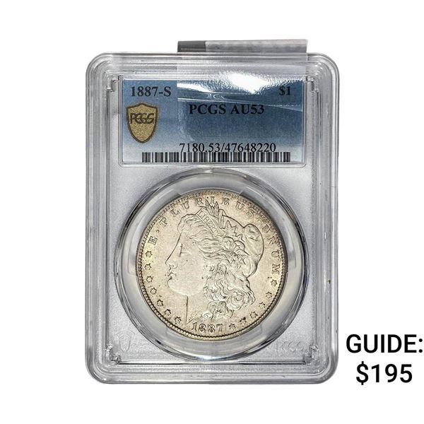 1887-S Morgan Silver Dollar PCGS AU53
