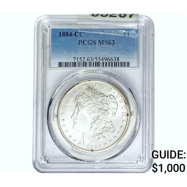 1884-CC Morgan Silver Dollar PCGS MS63