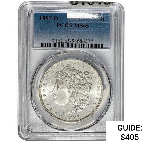 1885-O Morgan Silver Dollar PCGS MS65