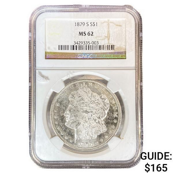 1879-S Morgan Silver Dollar NGC MS62