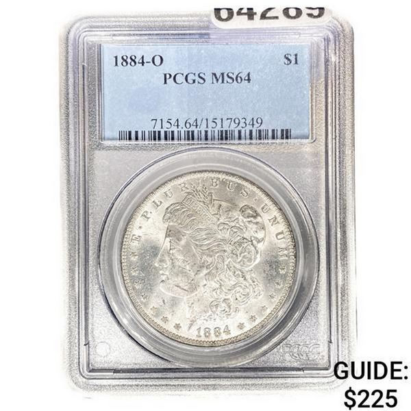 1884-O Morgan Silver Dollar PCGS MS64