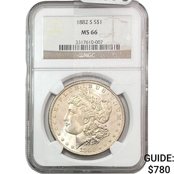 1882-S Morgan Silver Dollar NGC MS66