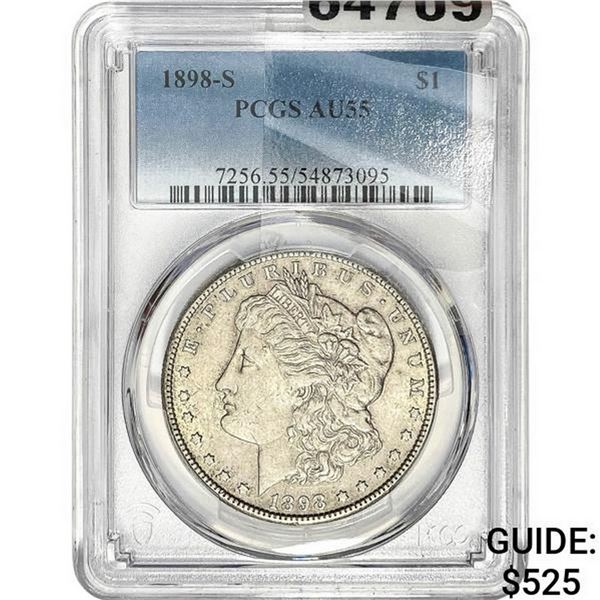 1898-S Morgan Silver Dollar PCGS AU55