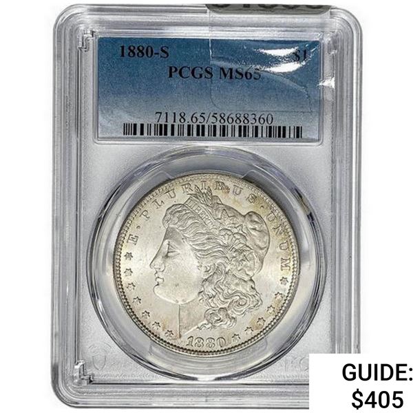 1880-S Morgan Silver Dollar PCGS MS65