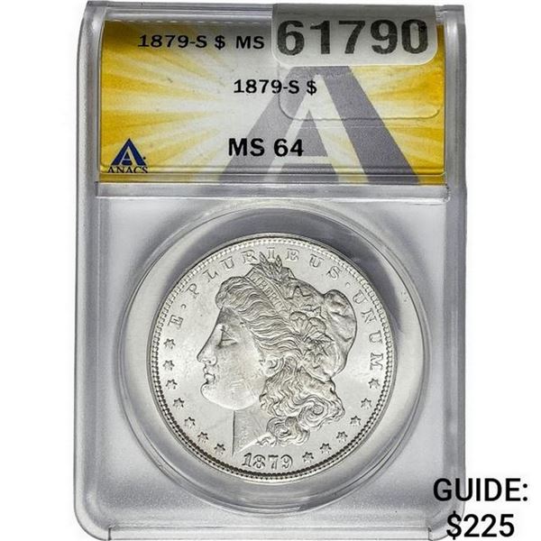 1879-S Morgan Silver Dollar  MS64