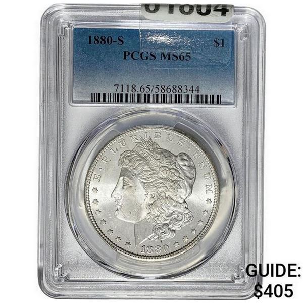 1880-S Morgan Silver Dollar  MS65
