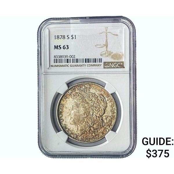 1878-S Morgan Silver Dollar NGC MS63