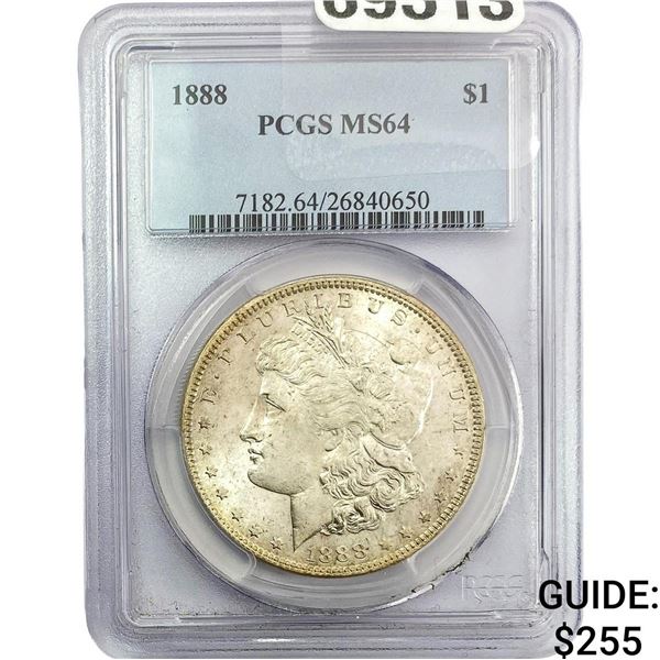 1888 Morgan Silver Dollar PCGS MS64