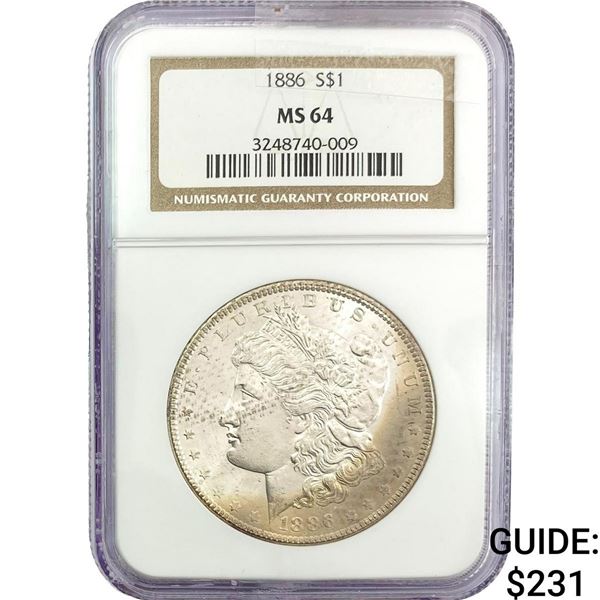 1886 Morgan Silver Dollar NGC MS64