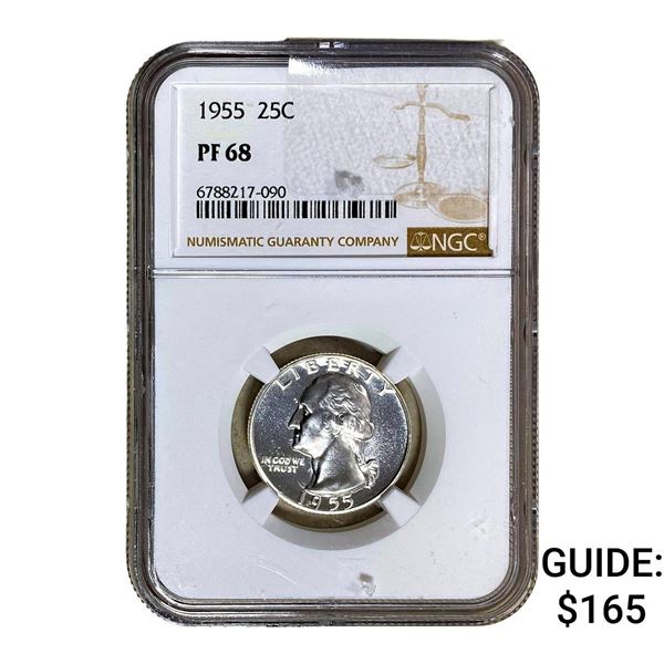 1955 Washington Silver Quarter NGC PF68