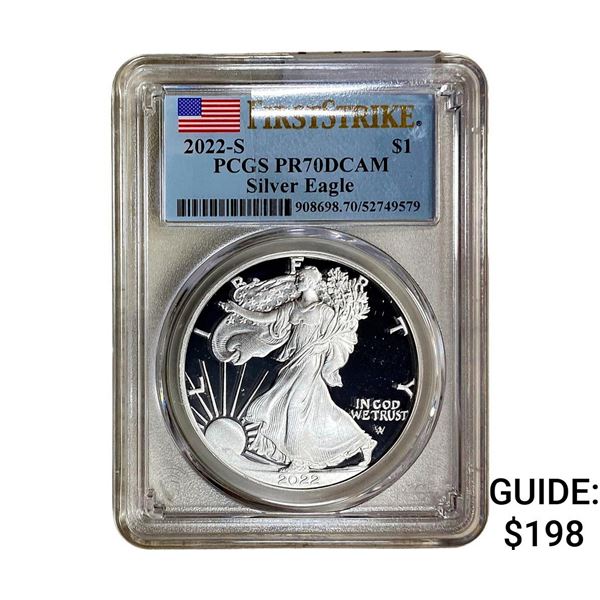 2022-S Silver Eagle PCGS PR70 DCAM