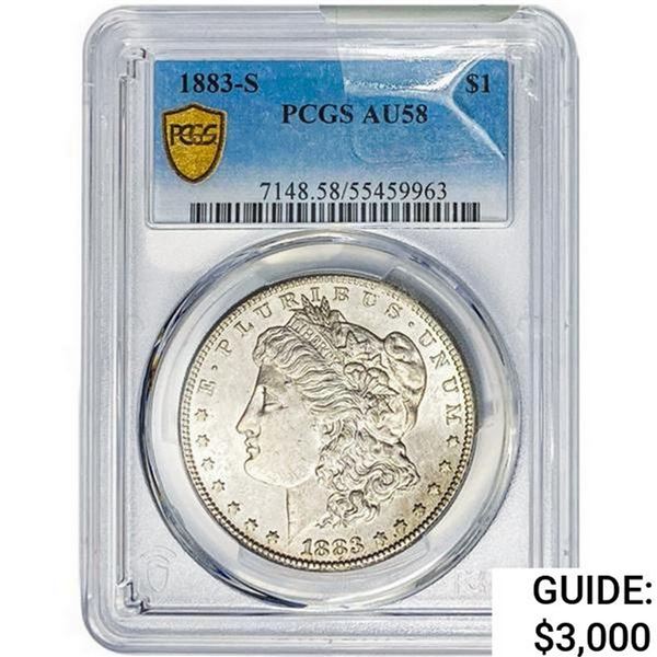 1883-S Morgan Silver Dollar PCGS AU58