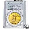 Image 1 : 1907 $20 Gold Double Eagle PCGS MS63 HR Wire Edge