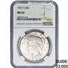 Image 1 : 1927-S Silver Peace Dollar NGC MS63