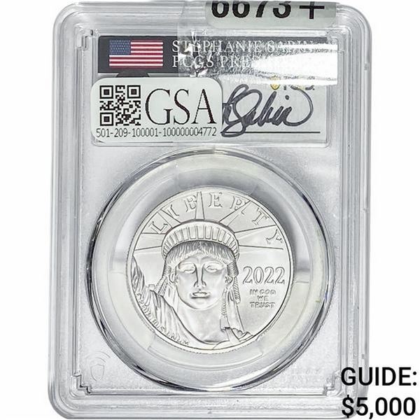 2022 1oz Platinum $100 Statue of Liberty PCGS MS70