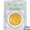 Image 1 : 1905 $20 Gold Double Eagle PCGS MS61
