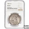 Image 1 : 1860 Seated Liberty Dollar NGC AU55