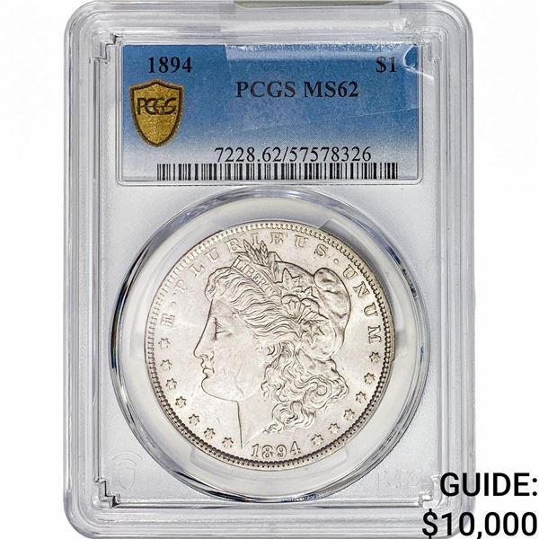 1894 Morgan Silver Dollar PCGS MS62
