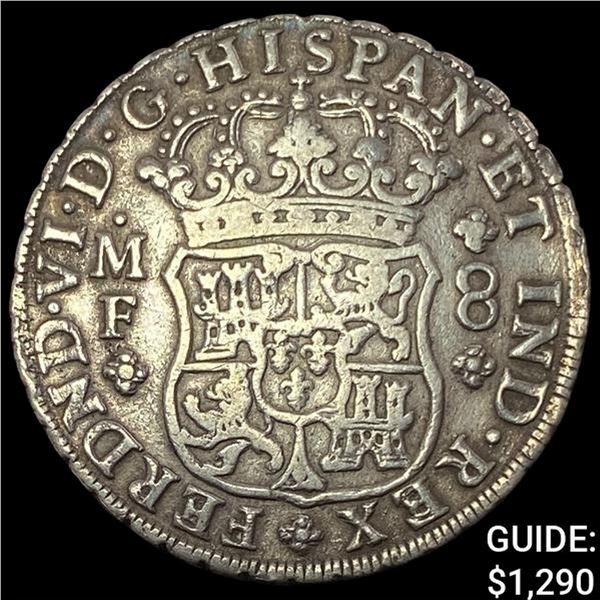 1750Mo MM Mexico Silver 8 Reales NEARLY UNCIRCULATED