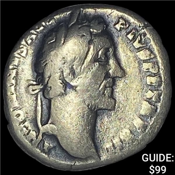 [138-161] AD Roman Ant Pius Silver Denarius NEARLY UNCIRCULATED
