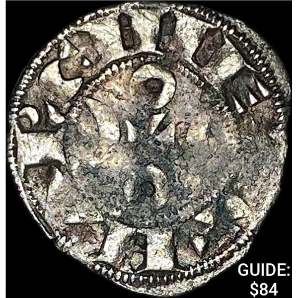 [1170-1245] France Crusades Silver Denier NEARLY UNCIRCULATED