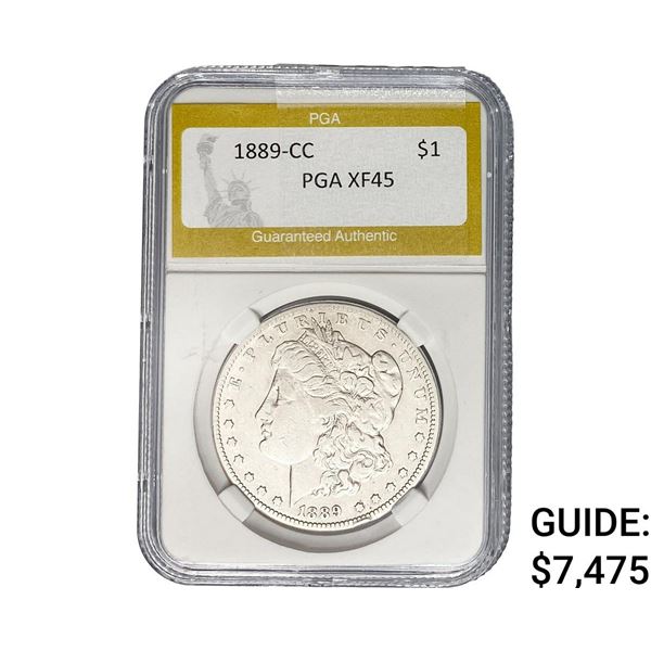 1889-CC Morgan Silver Dollar PGA XF45