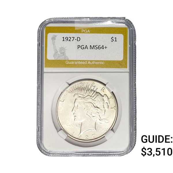 1927-D Silver Peace Dollar PGA MS64+