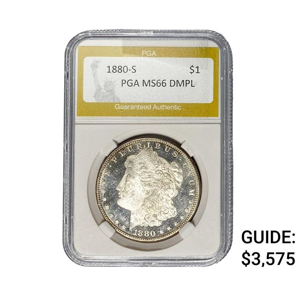 1880-S Morgan Silver Dollar PGA MS66 DMPL