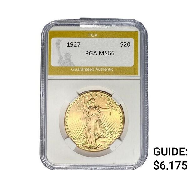 1927 $20 Gold Double Eagle PGA MS66