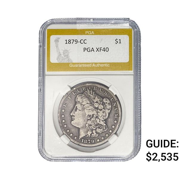 1879-CC Morgan Silver Dollar PGA XF40