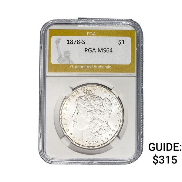 1878-S Morgan Silver Dollar PGA MS64