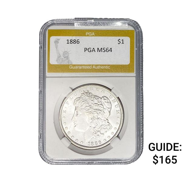 1886 Morgan Silver Dollar PGA MS64