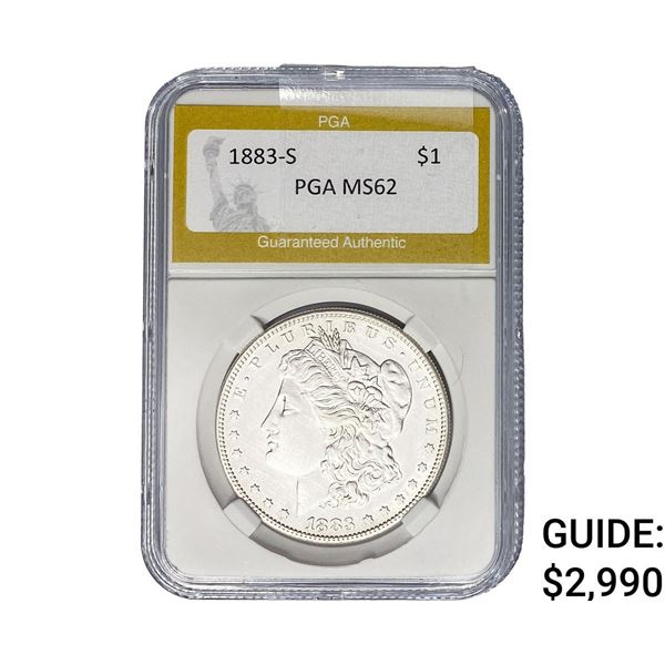 1883-S Morgan Silver Dollar PGA MS62