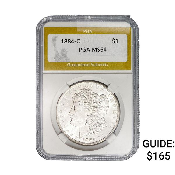 1884-O Morgan Silver Dollar PGA MS64