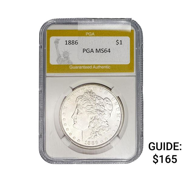 1886 Morgan Silver Dollar PGA MS64