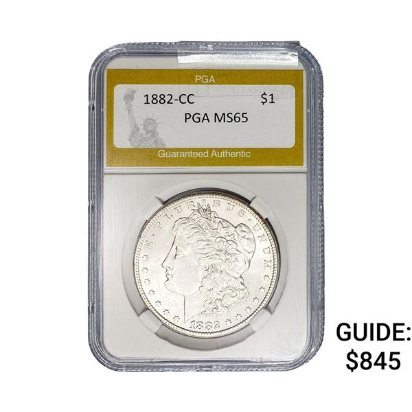 1882-CC Morgan Silver Dollar PGA MS65