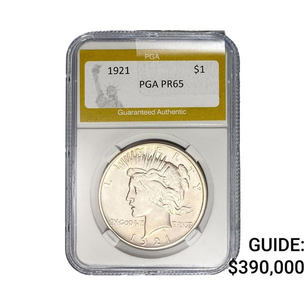 1921 Silver Peace Dollar PGA PR65
