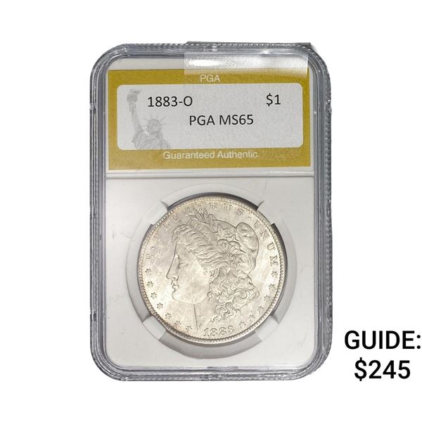 1883-O Morgan Silver Dollar PGA MS65