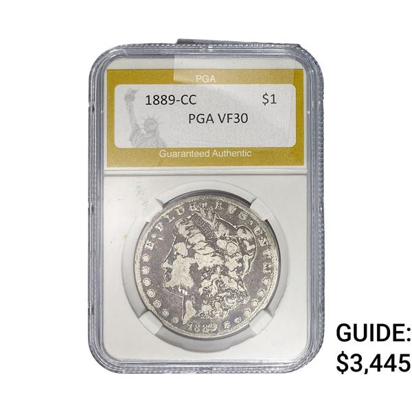1889-CC Morgan Silver Dollar PGA VF30