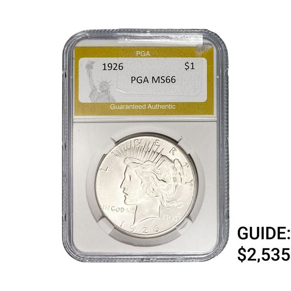 1926 Silver Peace Dollar PGA MS66