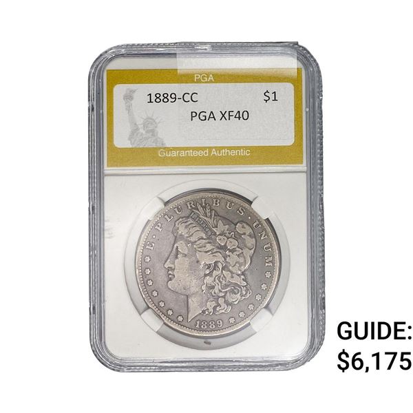 1889-CC Morgan Silver Dollar PGA XF40