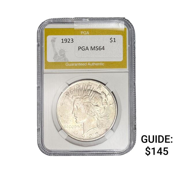 1923 Silver Peace Dollar PGA MS64
